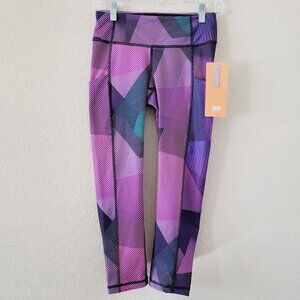 Lucy Active Power Crop Multicolor Legging Size Xsmall Mid Rise Athletic